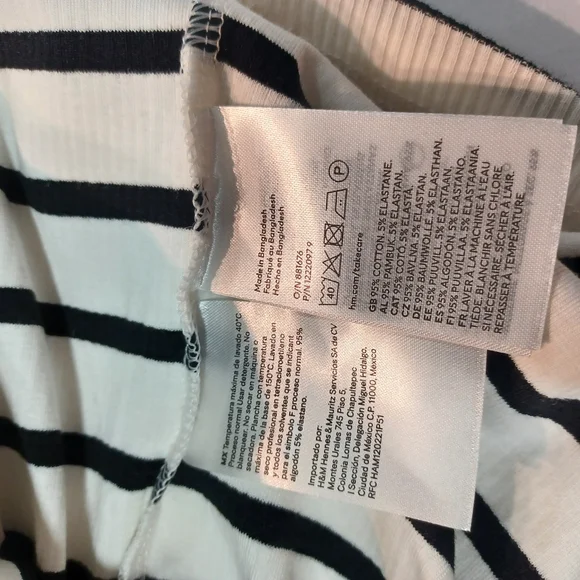 H&M Striped Short Sleeve Tee - Picture 4 of 4
